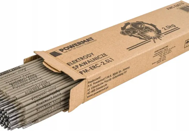Opakowanie elektrod spawalniczych rutylowych Powermat PM-ERC-2.5L1, AWS E6013, 2.5kg.